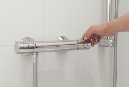 Термостат для душа с душевым гарнитуром Grohe Grohtherm 800 34565 001 (34565001) хром Термостат для душа с душевым гарнитуром Grohe Grohtherm 800 34565 001 (34565001) хром